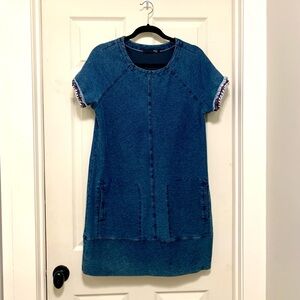 L stretch denim pocket dress​